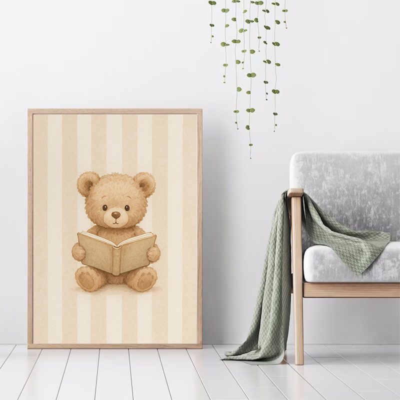 Blue Stripes Panda with Bamboo - огляд і ціна Badminton Poster