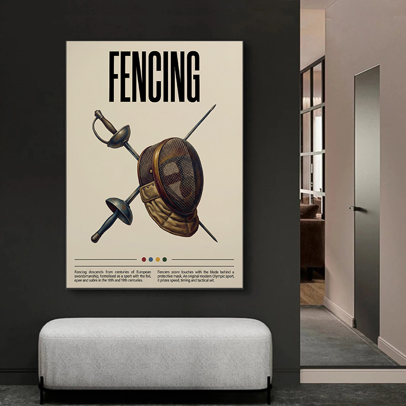 Vintage Retro Educational Spor - огляд і ціна Badminton Poster