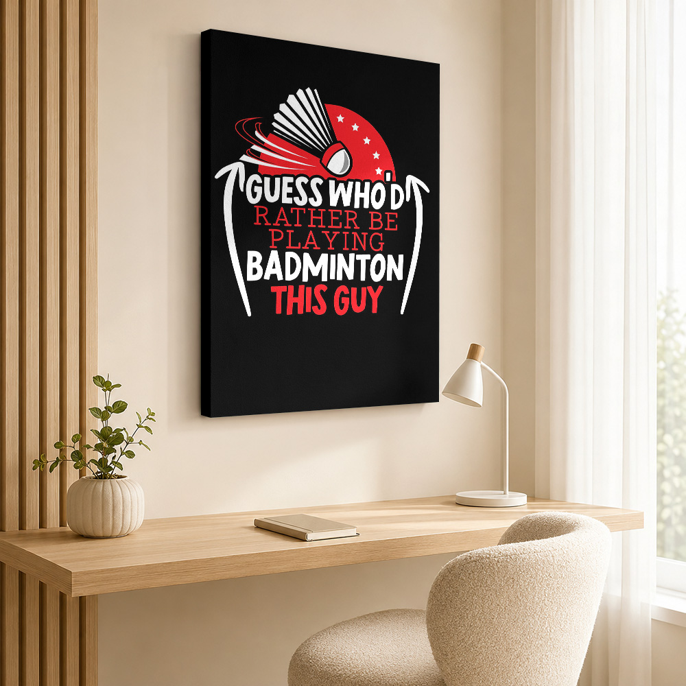 Badminton Player Canvas Print  - огляд і ціна Badminton Poster