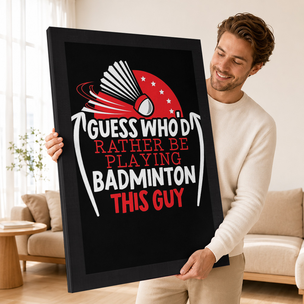 Badminton Player Canvas Print  - огляд і ціна Badminton Poster