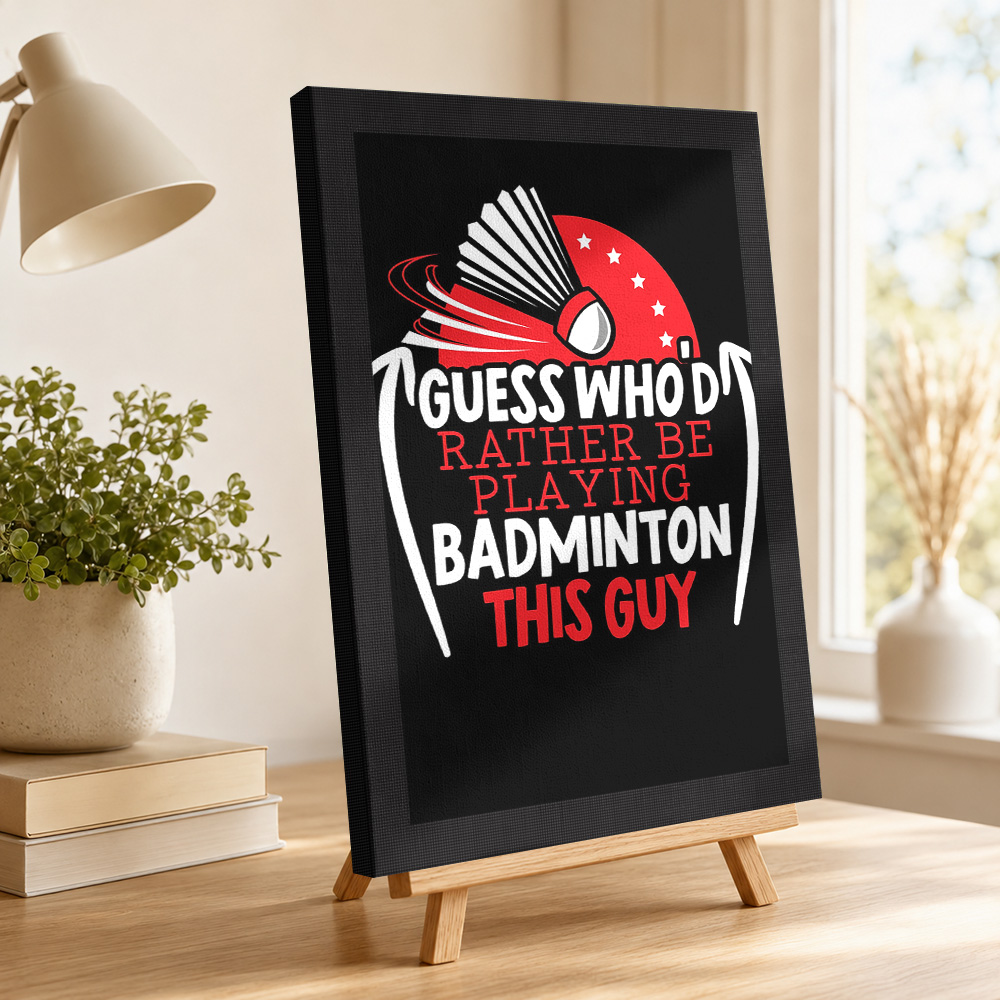 Badminton Player Canvas Print  - огляд і ціна Badminton Poster