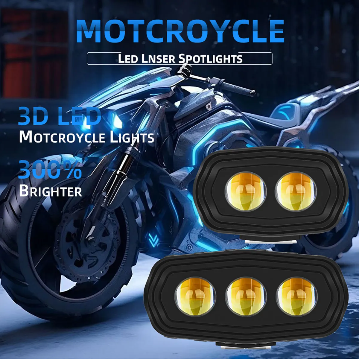 Lens 3LED Spotlight Motorcycle - огляд і ціна Badminton Flash