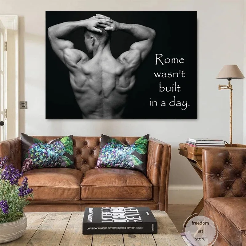 Gym Motivation Muscle Man Body - огляд і ціна Badminton Poster