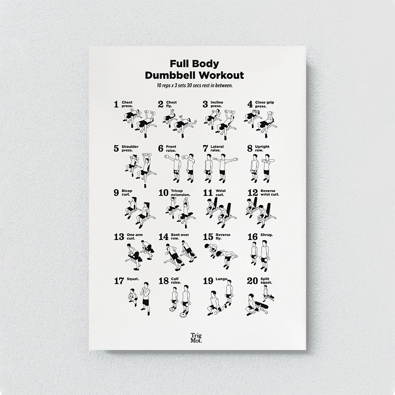 Dumbbell Gym Chart Poster Prin - огляд і ціна Badminton Poster